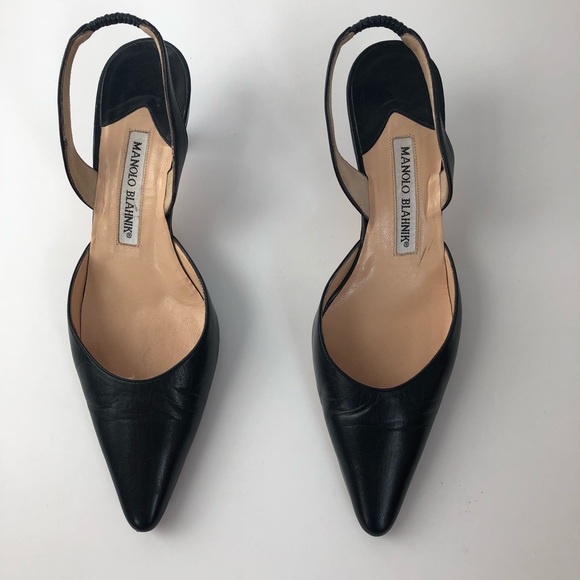 Manolo Blahnik Shoes - Manolo Blahnik Low-Heel Slingback Pump Size 6.5